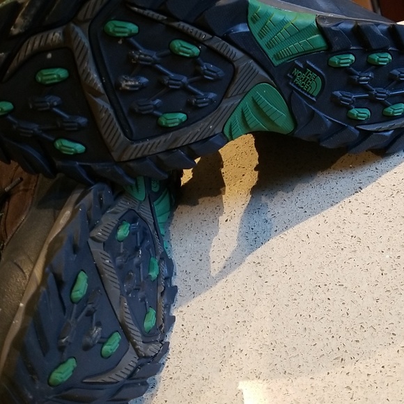 Northface Heat seekers brown/black leather/suede & rubber lace up boots EUC sz14 - Picture 6 of 8